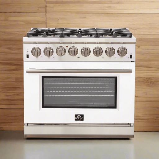 Forno Fratta - Platinum Professional 36" Freestanding Dual Fuel Electric 240V Oven Range FFSGS6187-36 cover image