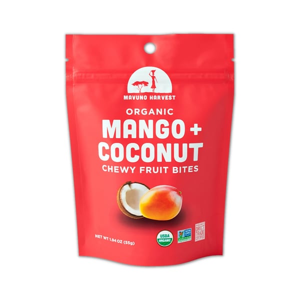 Mavuno Harvest Organic Dried Mango + Coconut Fruit Bites (MAHW-MCN26PK) 55516891 cover image
