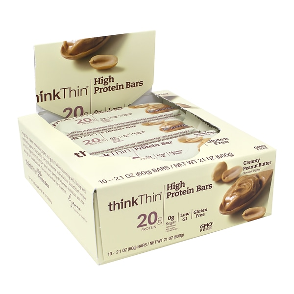 thinkThin Gluten Free Creamy Peanut Butter Protein Bar (307-00113) 55371259 cover image